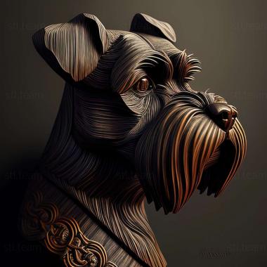 3D model Zwergschnauzer dog (STL)